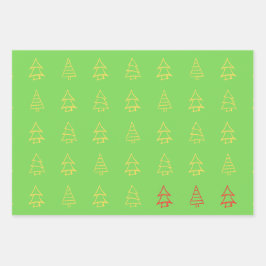 Juego de 3 hojas planas de papel de regalo