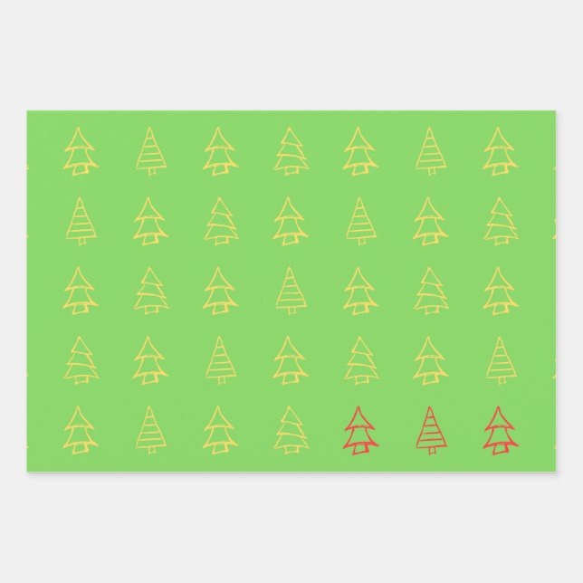 Juego de 3 hojas planas de papel de regalo (Anverso)
