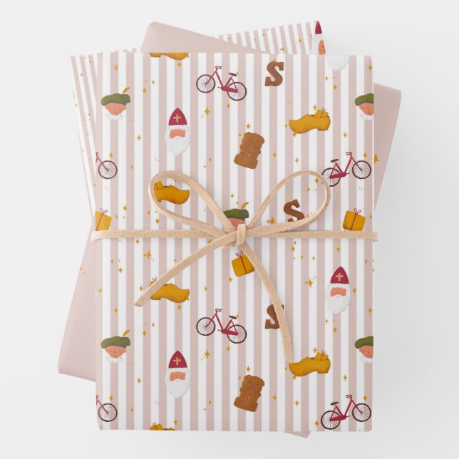 Juego de 3 hojas planas de papel de regalo (In situ)