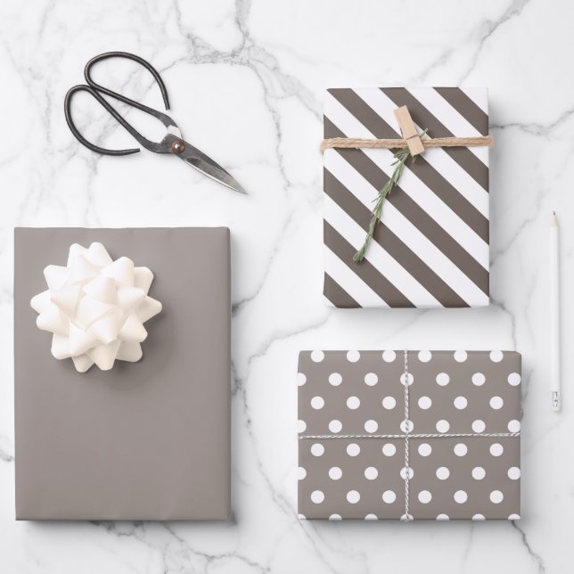 Juego de 3 hojas planas de papel de regalo elegant (Anverso)