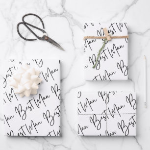 Juego de 3 hojas planas de papel de regalo para el