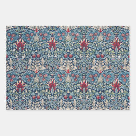 Juego de 3 hojas planas de papel William Morris