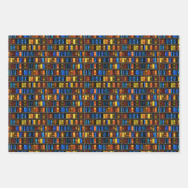 Juego de 3 láminas planas de papel de regalo para