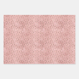Juego de 3 Papel Japonés de la Suerte Rosa