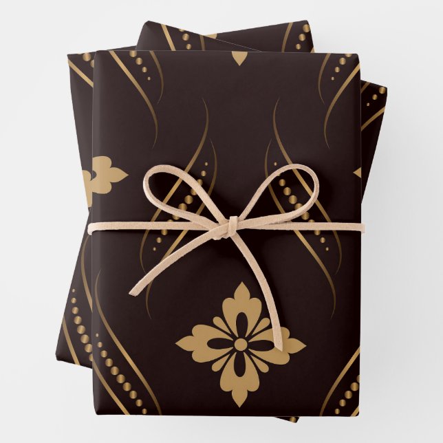 Juego de 3 Pliegos Planos de Papel de Regalo (In situ)