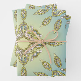 Juego de 3 Pliegos Planos de Papel de Regalo