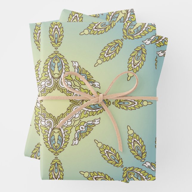 Juego de 3 Pliegos Planos de Papel de Regalo (In situ)