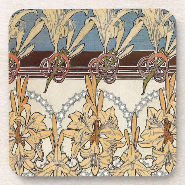 Juego de 6 Posavasos Art Nouveau (Frente)