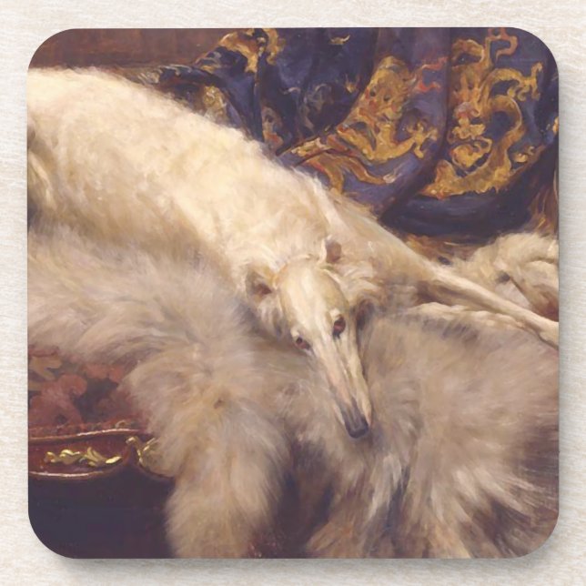 Juego de 6 posavasos Borzoi Lounging (Frente)