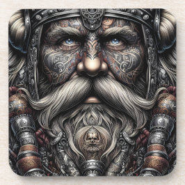 Juego de 6 posavasos con corcho de guerrero viking