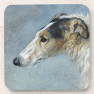 Juego de 6 posavasos de acuarela Borzoi
