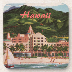 Juego de 6 posavasos de plástico del Royal Hawaiia