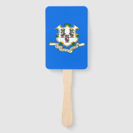 Juego de abanico de mano con bandera de Connecticu