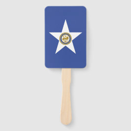 Juego de abanicos de mano con la bandera de Housto