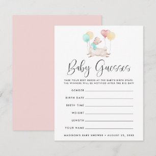Juego de adivinanzas de Baby Shower con nombre dul