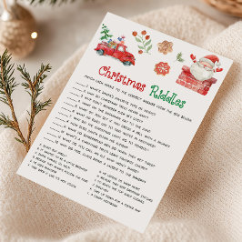 Juego de Adivinanzas de Navidad de Santa