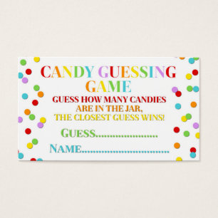 Juego de adivinanzas del caramelo de Baby Shower