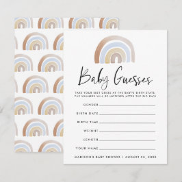 Juego de adivinanzas para baby shower de arcoíris 