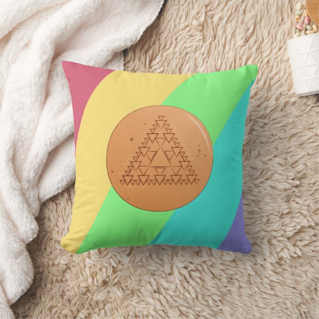 Juego de almohada arco iris Dalgona Triángulo Múlt (Manta)
