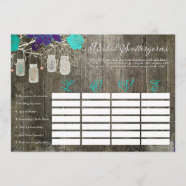 Juego de amor Scattergories para despedida de solt