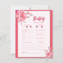 Juego de asesoramiento y predicción de Baby Shower