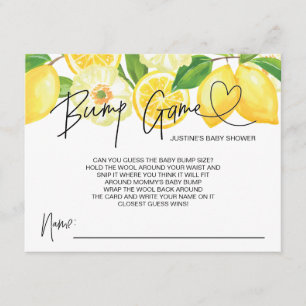 Juego de Baby Shower Bebé Adivina tarjetas Lemons