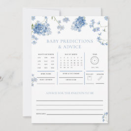 Juego de Baby Shower Blue Floral Predictions