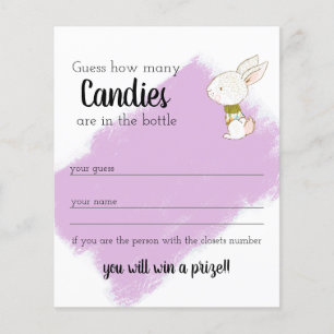 Juego de Baby Shower Bunny - Candy Flyer