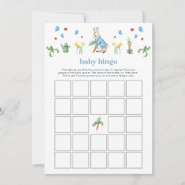 Juego de Baby Shower de Bingo Bebé de Peter Rabbit