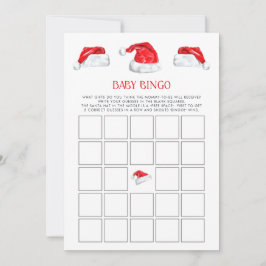 Juego de Baby Shower de navidades Santa Baby Bingo