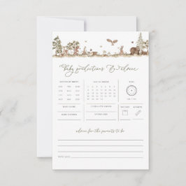 Juego de Baby Shower de Woodland Baby Predictions