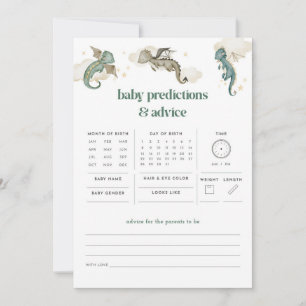 Juego de Baby Shower Dragon Baby Predictions & Adv