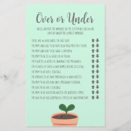 Juego de Baby Shower encima o debajo del volante