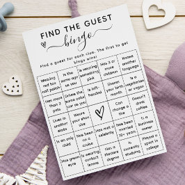 Juego de Baby Shower Encuentra La Tarjeta De Bingo