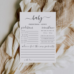 Juego de Baby Shower para tarjetas de predicción d