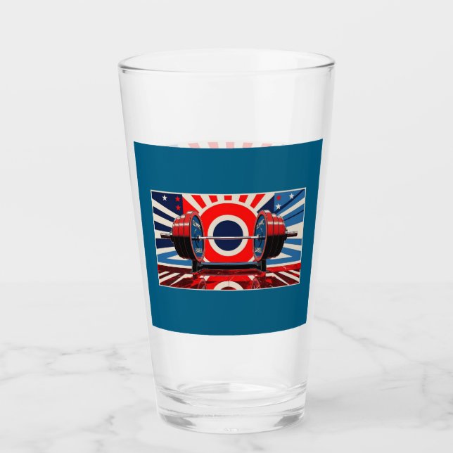 Juego de Barbell Olímpico de Arte Pop Patriótico (Anverso)