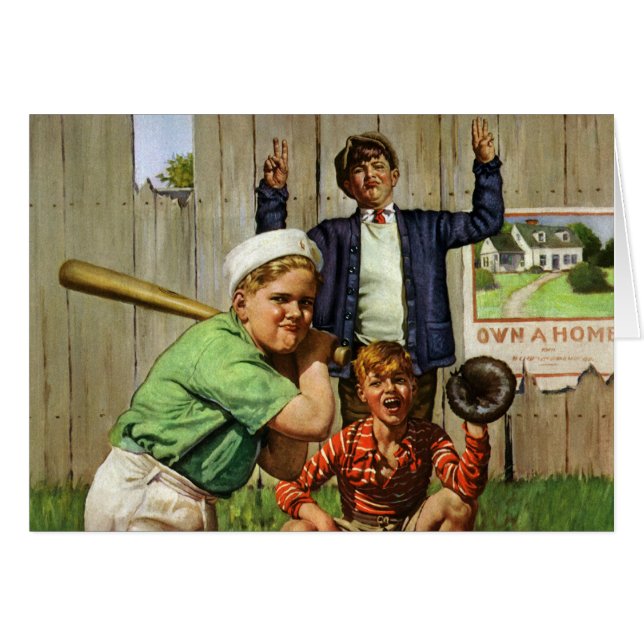 Juego de béisbol vintage, jugador deportivo de niñ (Anverso (Horizontal))