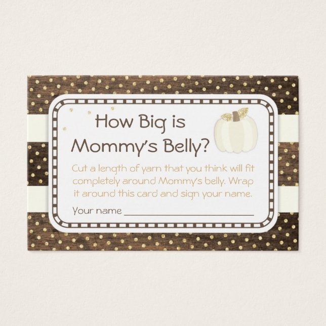 Juego de Belly de mami de Baby Shower, marfil de m (Anverso)