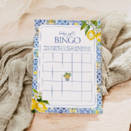 Juego de Bingo Amalfi Coast Lemon Baby Shower Gift