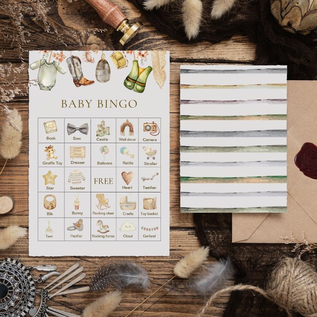 Juego de Bingo Baby Shower de Pesca Emocionado Ree (Subido por el creador)