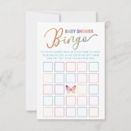 Juego de bingo Baby Shower para mariposa