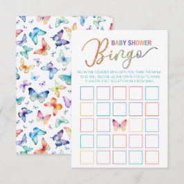Juego de bingo Baby Shower para mariposa