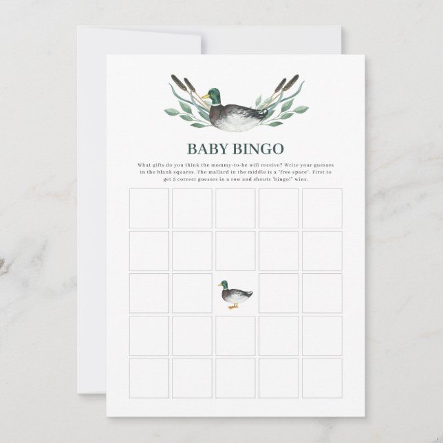 Juego de bingo de bebé de Mallck para el pato Baby (Anverso)