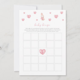 Juego de bingo de Bunny Heart Valentine Baby Showe