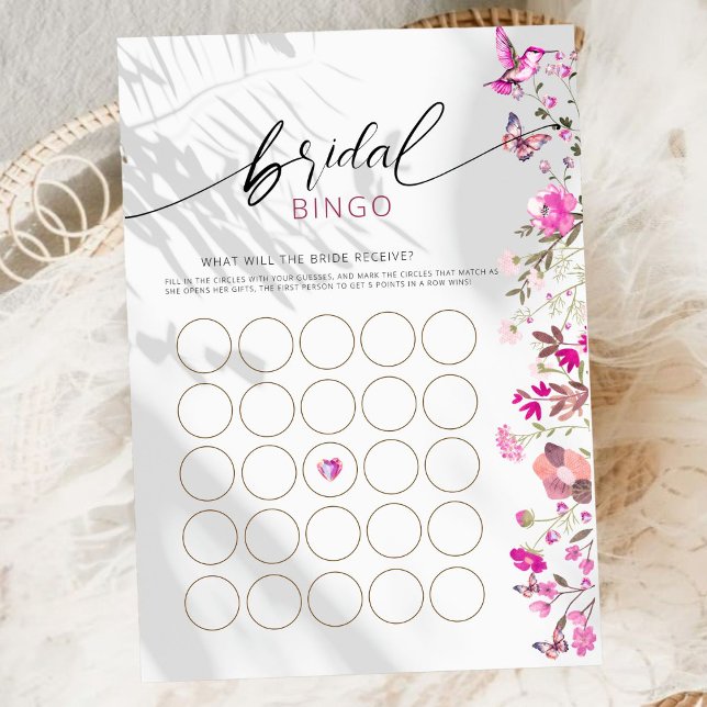 Juego de bingo de novias de Rubies florales minima (Subido por el creador)
