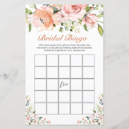 Juego de Bingo de Novias Hoja de Papel de Verdor F