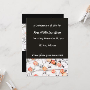 Juego de bingo fotográfico de invitación a la vida