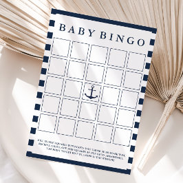 Juego de Bingo Nautical Boy Baby Shower Baby