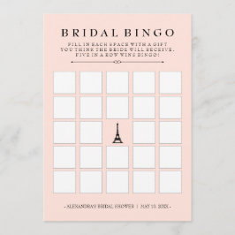 Juego de Bingo Nupcial Paris Elegance para Baby Sh