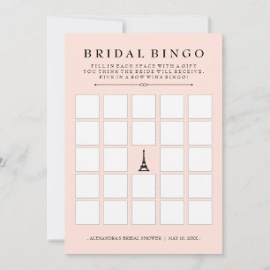 Juego de Bingo Nupcial Paris Elegance para Despedi